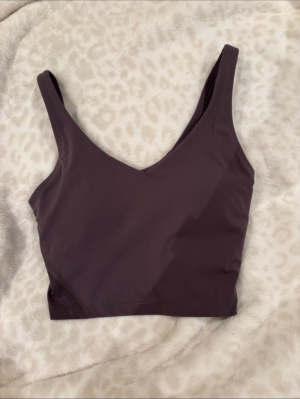 V-Neck Built in Bra Shirt - Grey
